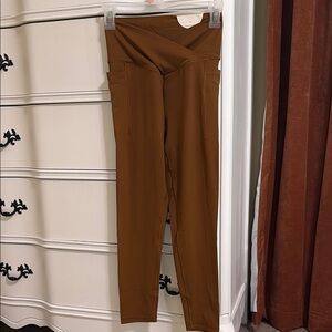NWT Aerie Offline Hi-Rise Women's Brown High-Waisted Leggings with pockets
